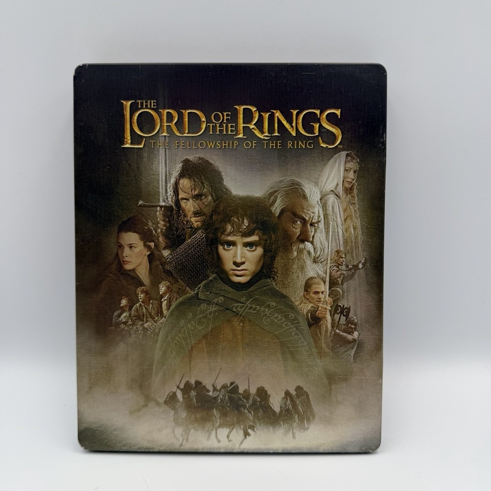 The Lord Of The Rings Fellowship Of The Ring Steelbook 2 Disc Set Mint Discs